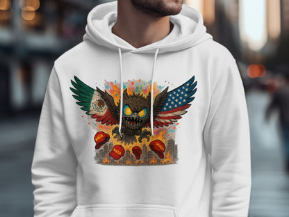 Patriotic Fierce Winged Creature Graphic Hoodie product