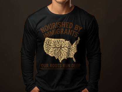 Nourished By Immigrants Our Roots Run Deep Shirt