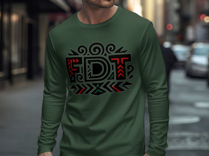 Stylish Graphic Long Sleeve Urban Streetwear Design