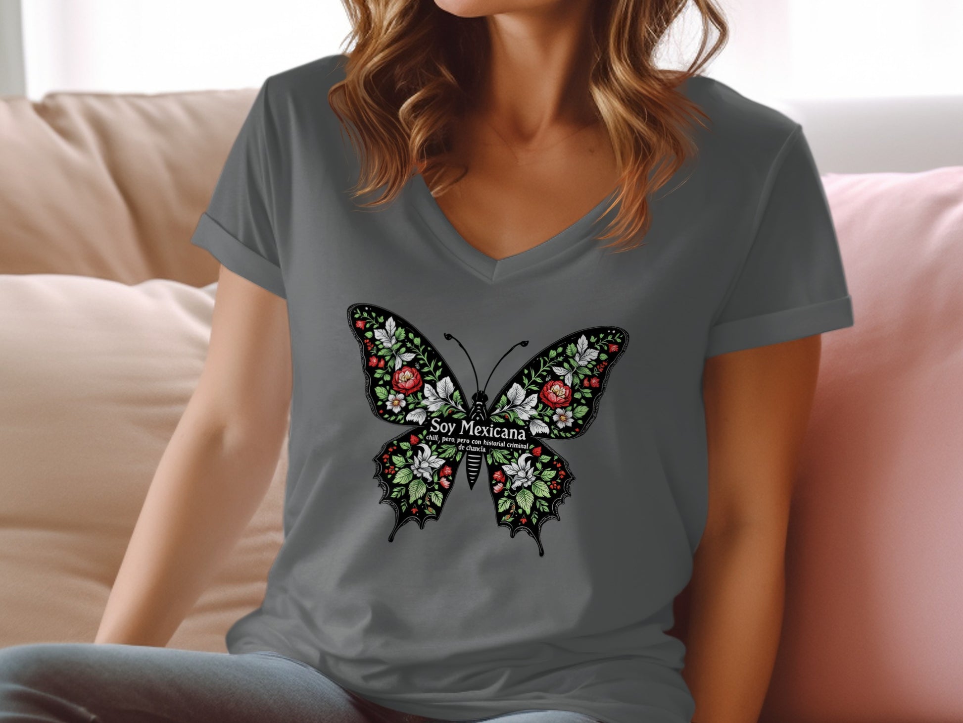 Soy Mexicana Butterfly Graphic Casual Shirt product type