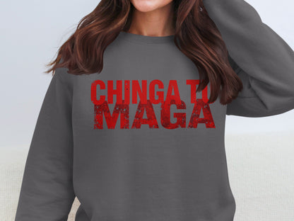 Chinga Tu Maga Graphic Statement Sweatshirt
