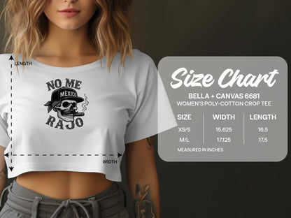 No Me Rajo Skull Mexico Women's Crop Tee product