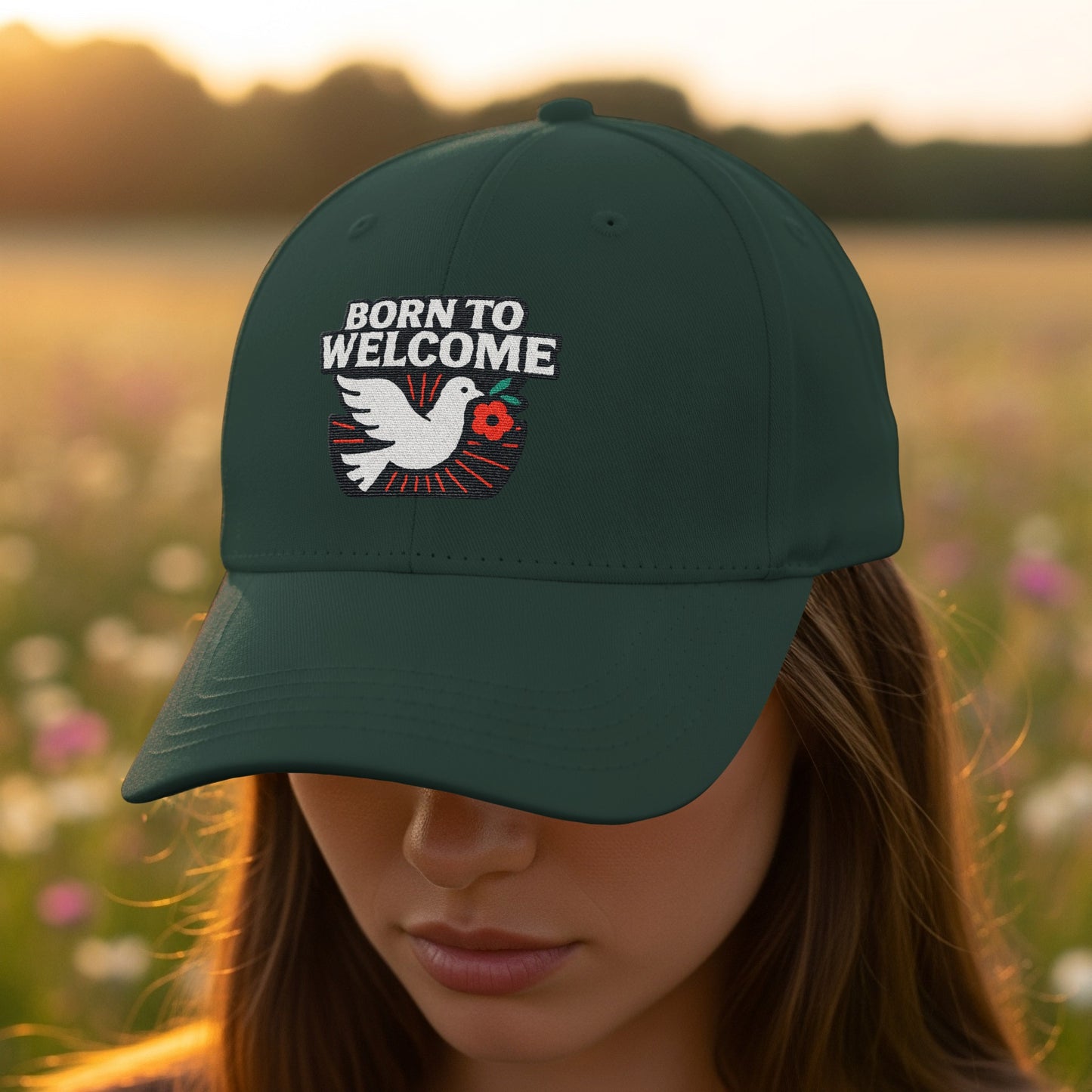 Born to Welcome Stylish Embroidered Cap product