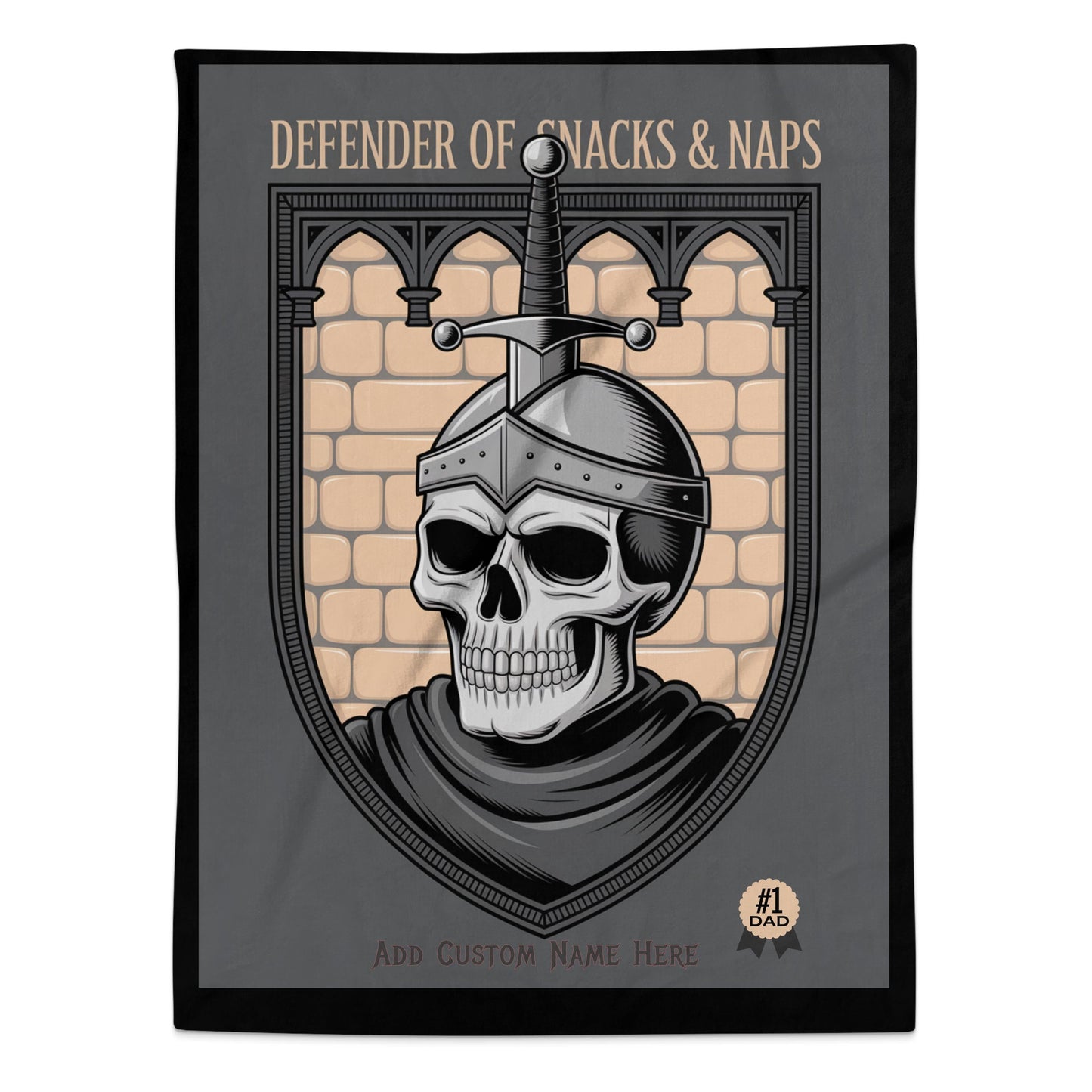Defender of Snacks and Naps Skull Blanket product