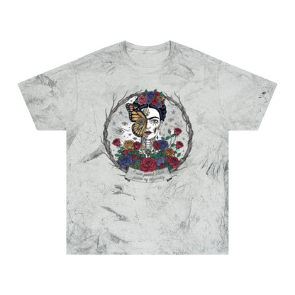 Butterfly and Roses Artistic Design Graphic Tee