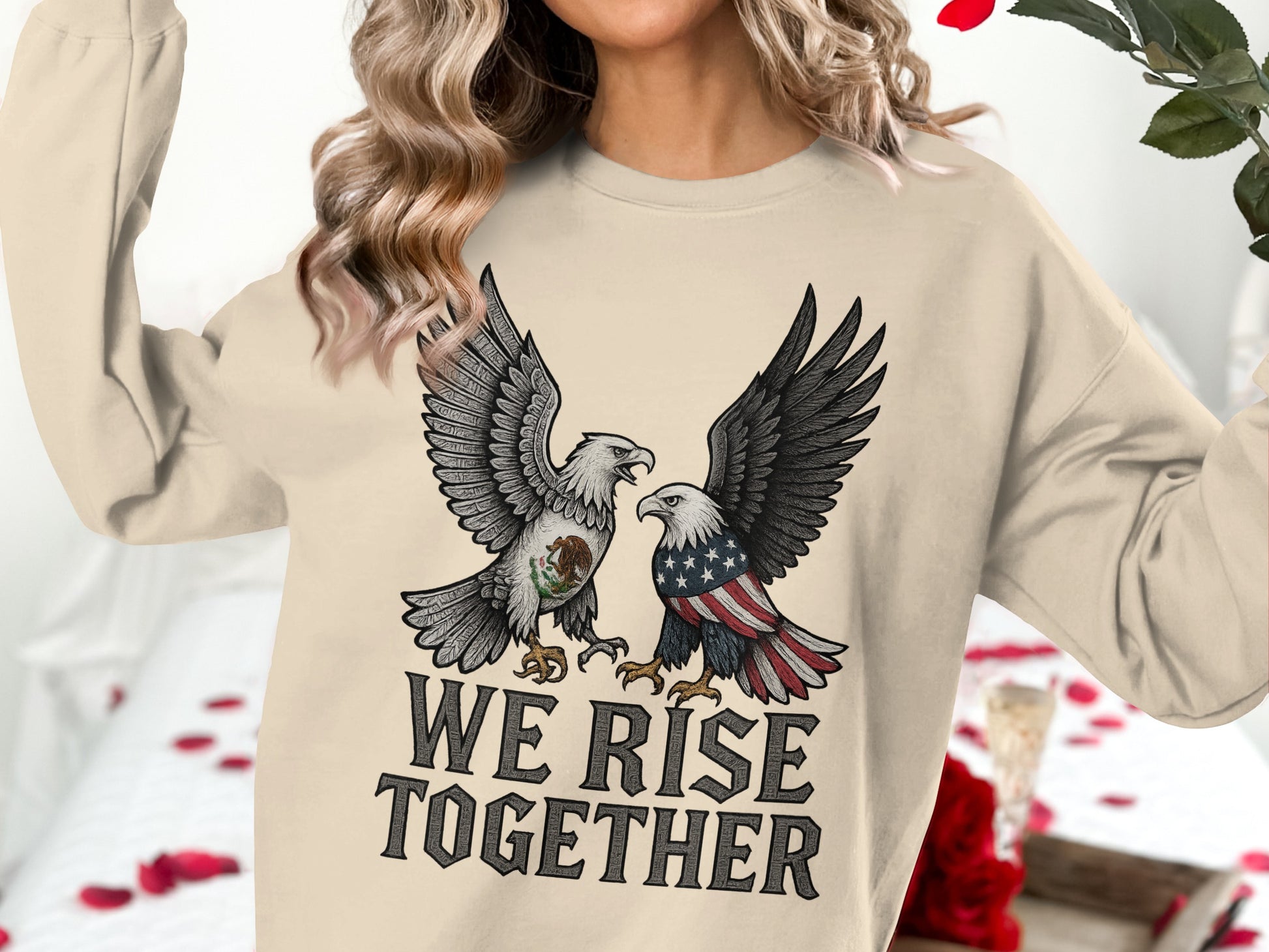 We Rise Together Graphic Eagle Design Product