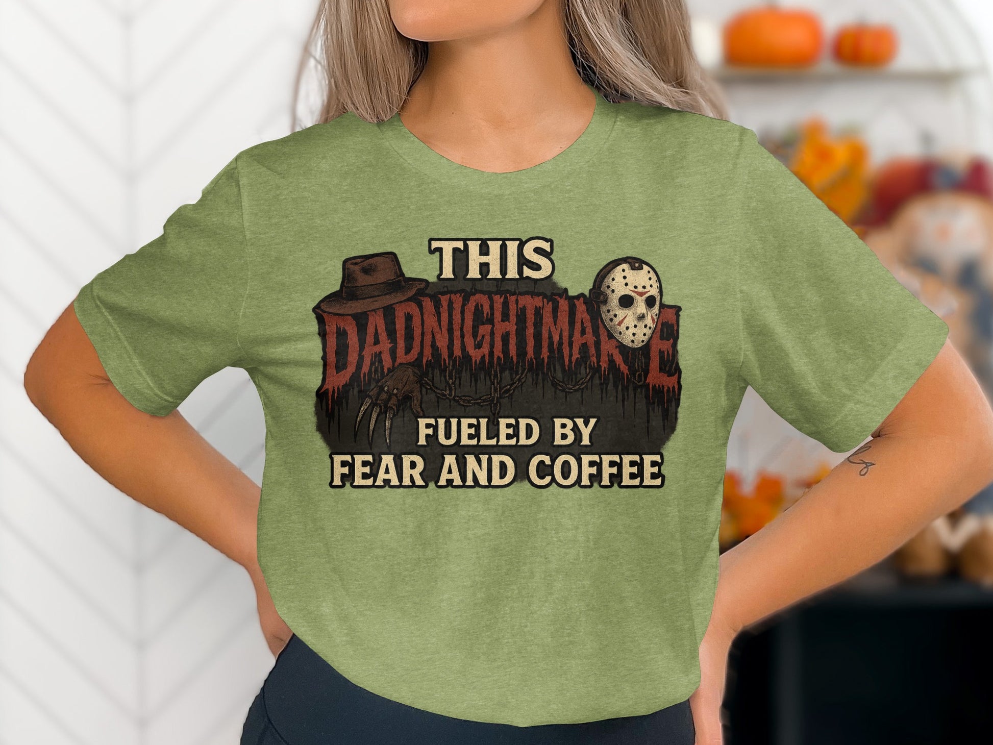 Dadnightmare Fueled By Fear And Coffee Shirt product type