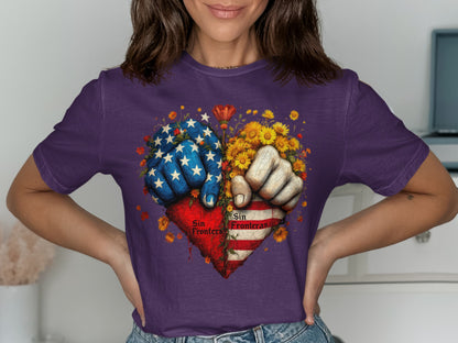 Sin Fronteras Heart and Fist Graphic T-Shirt product
