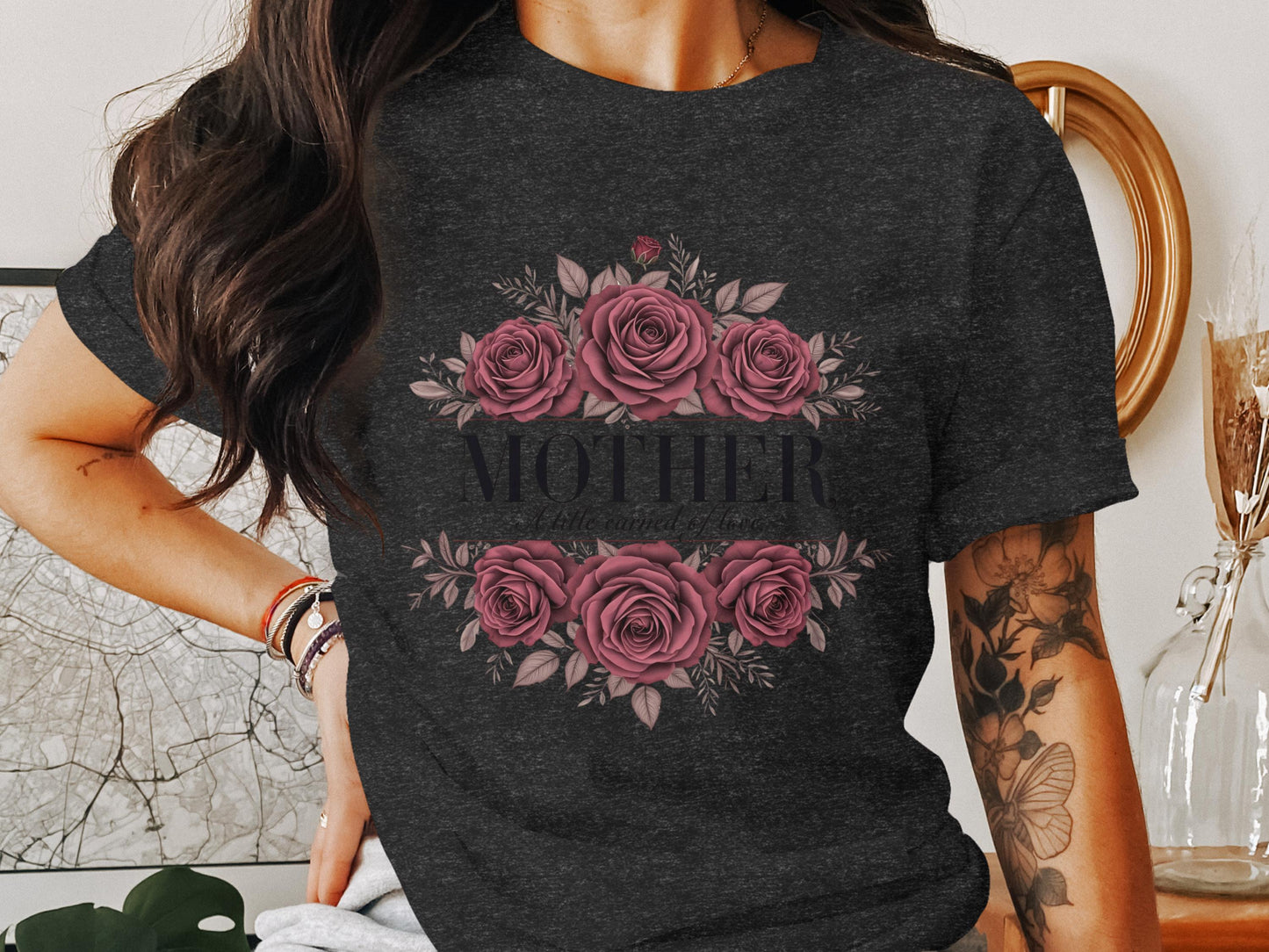 Mother Pink Roses Graphic Tee Shirt product type
