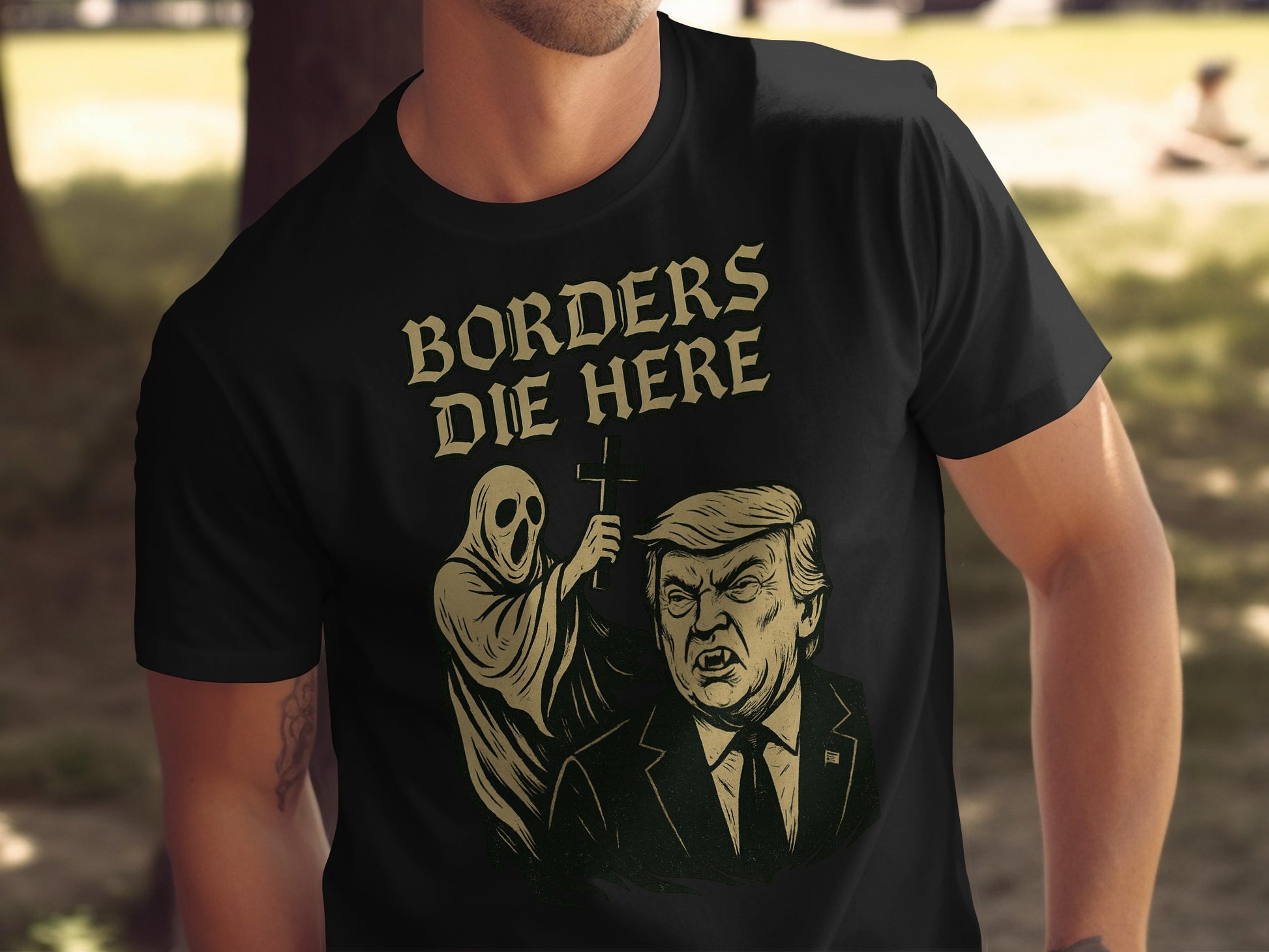 Borders Die Here Graphic T-shirt product type