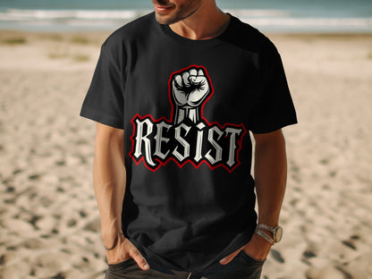 Resist Fist Graphic Black T-shirt product