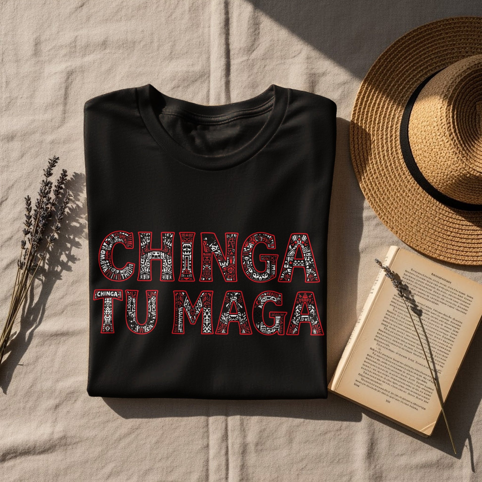 Unique CHINGA TU MAGA Graphic Printed Shirt