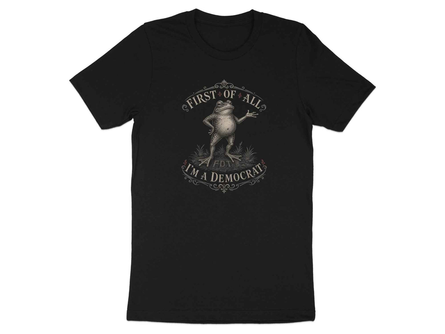 Whimsical Democrat Frog Statement T-Shirt