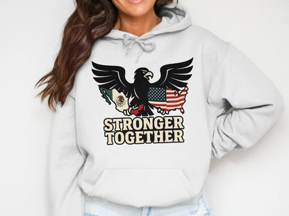Stronger Together Eagle and Flags Hoodie product