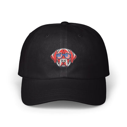 Patriotic Dog Embroidered Black Baseball Hat product