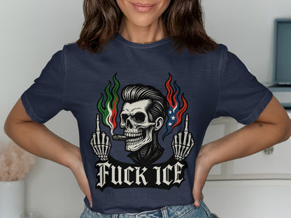Edgy Fuck Ice Graphic Tee with Skull Design product