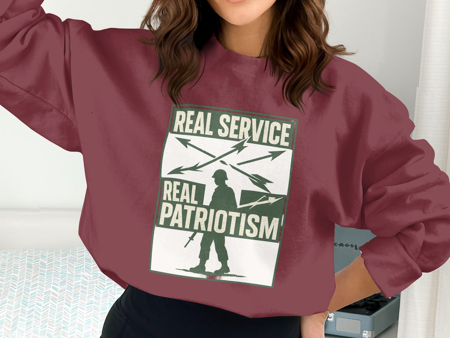 Real Service Real Patriotism Graphic Sweatshirt product