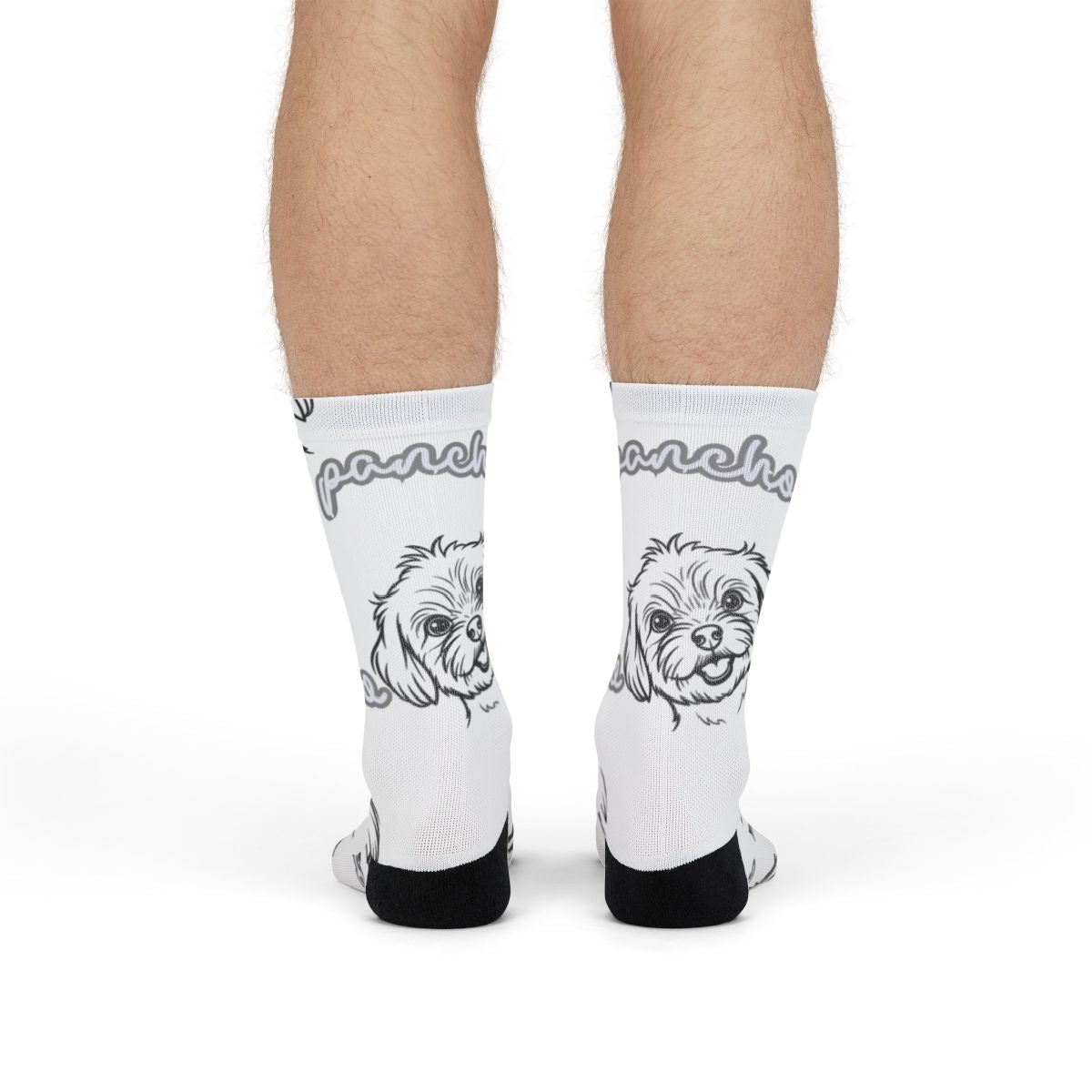 Custom Dog Print Design featuring Hand-Drawn Canine Socks