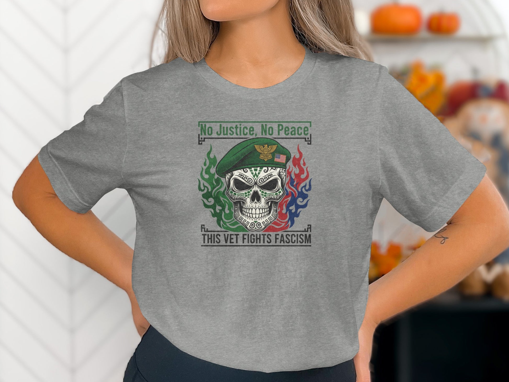 No Justice No Peace This Vet Fights Fascism T-shirt