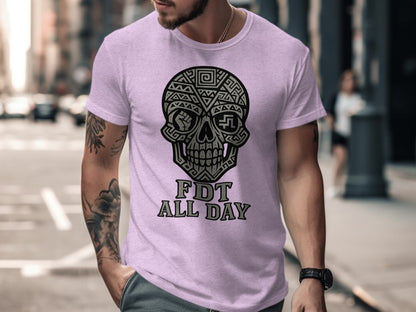 Unique Skull Design FDT All Day Short Sleeve T-Shirt