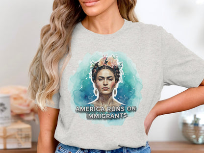 America Runs on Immigrants Graphic Tee
