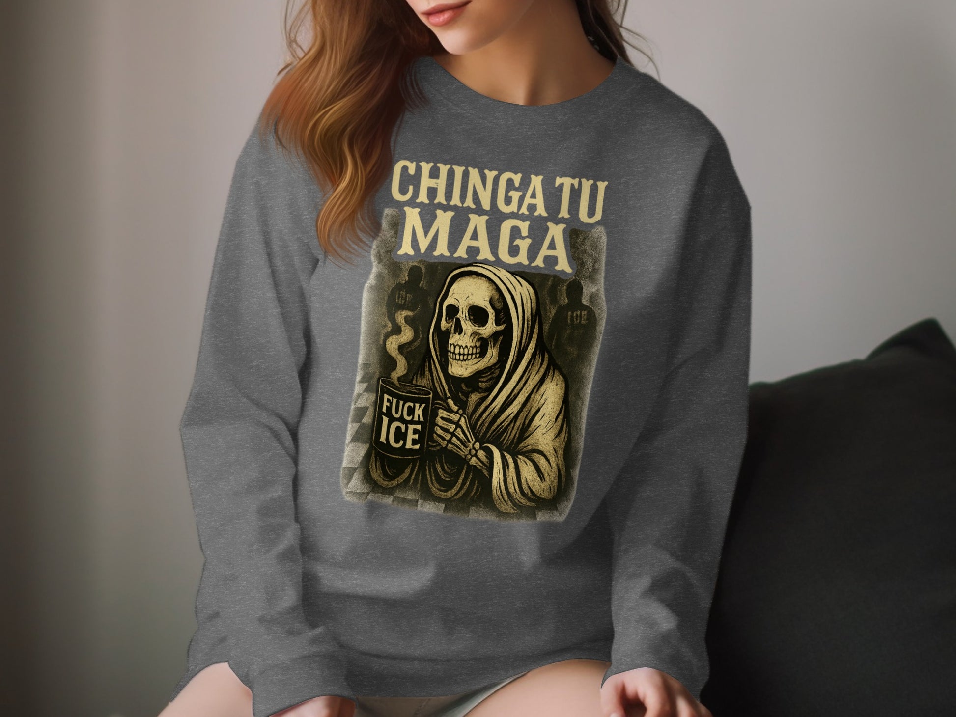 Chingatu Maga Grim Reaper Graphic Sweatshirt