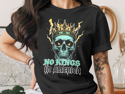 No Kings in America Skull Graphic T-Shirt product type