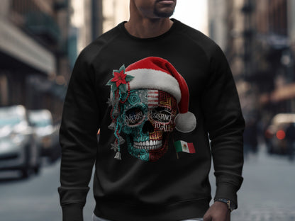 Merry Resistance To All Skulls Santa Hat Mexican Decor