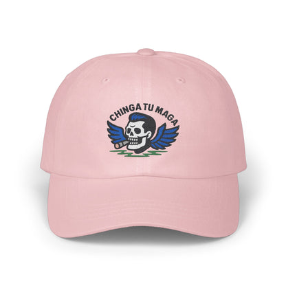 Chinga Tu Maga Skull and Wings Embroidered Cap product