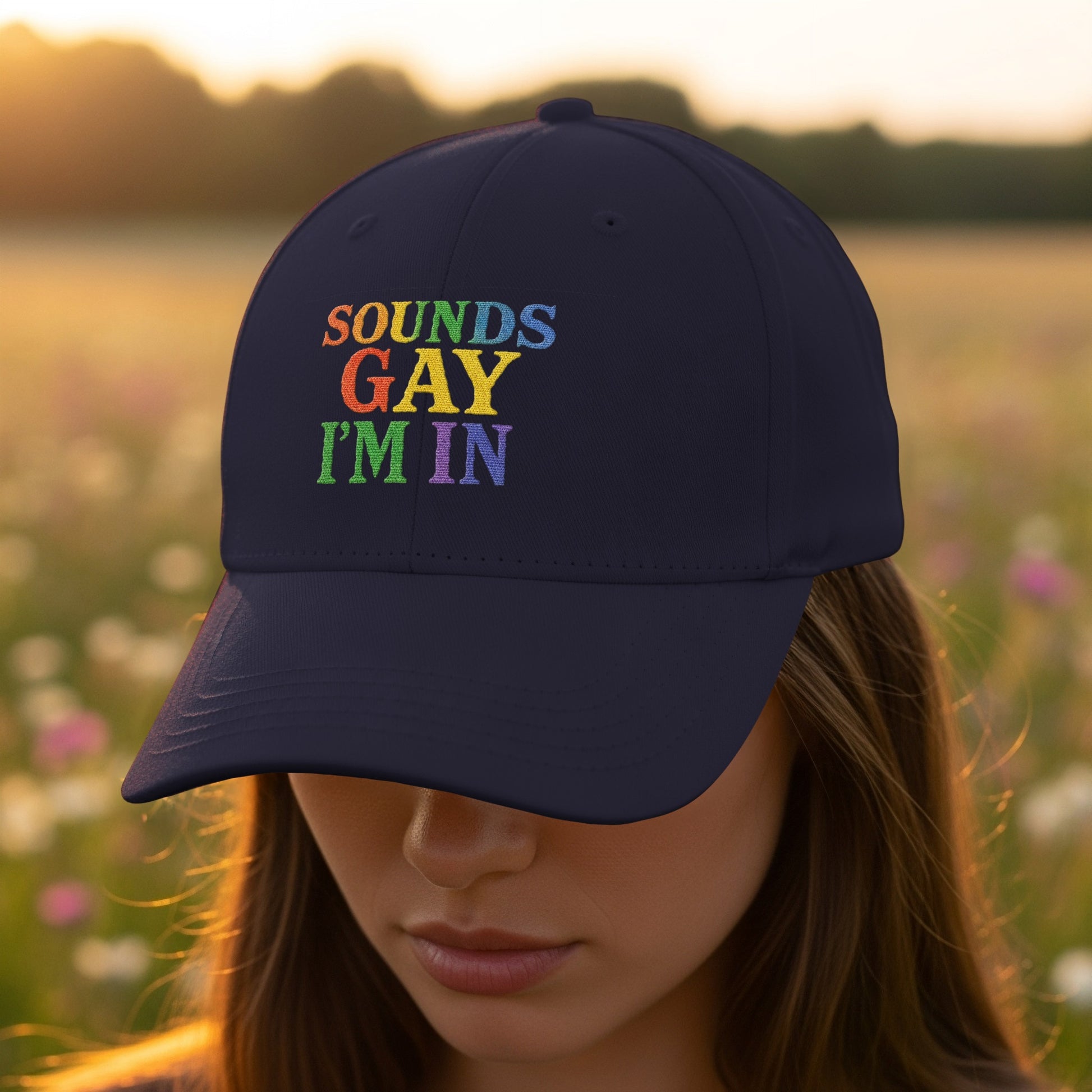 Sounds Gay I'm In Embroidered Cap Hat product