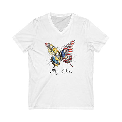 Fly Free Butterfly Patriotic Design T-Shirt product