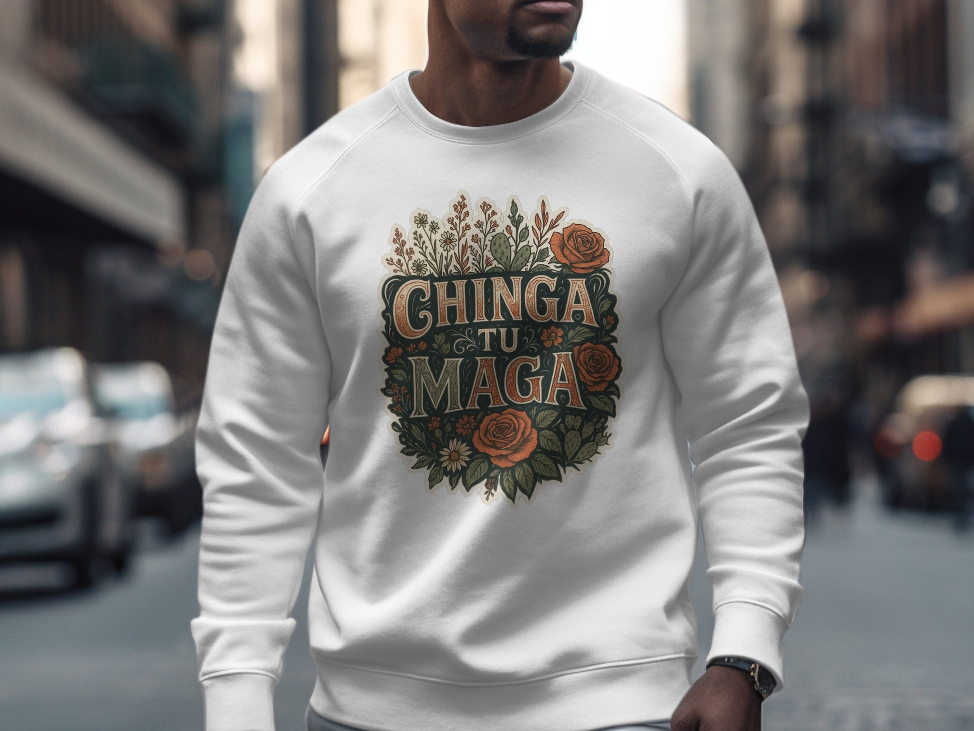 Chinga tu Maga Floral Graphic Sweatshirt product