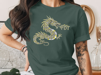 Intricate Dragon Pattern FDT Graphic Tee product