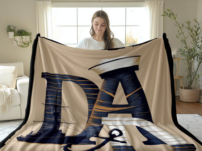 Nautical Themed Cozy Blanket with Dad Design product