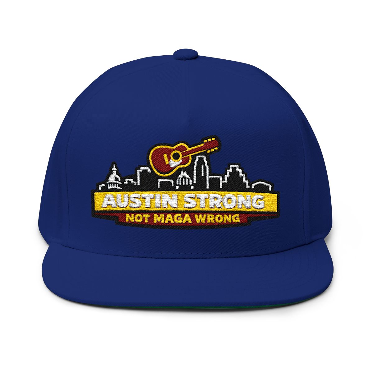 Austin Strong Not Maga Wrong Hat Cityscape Design