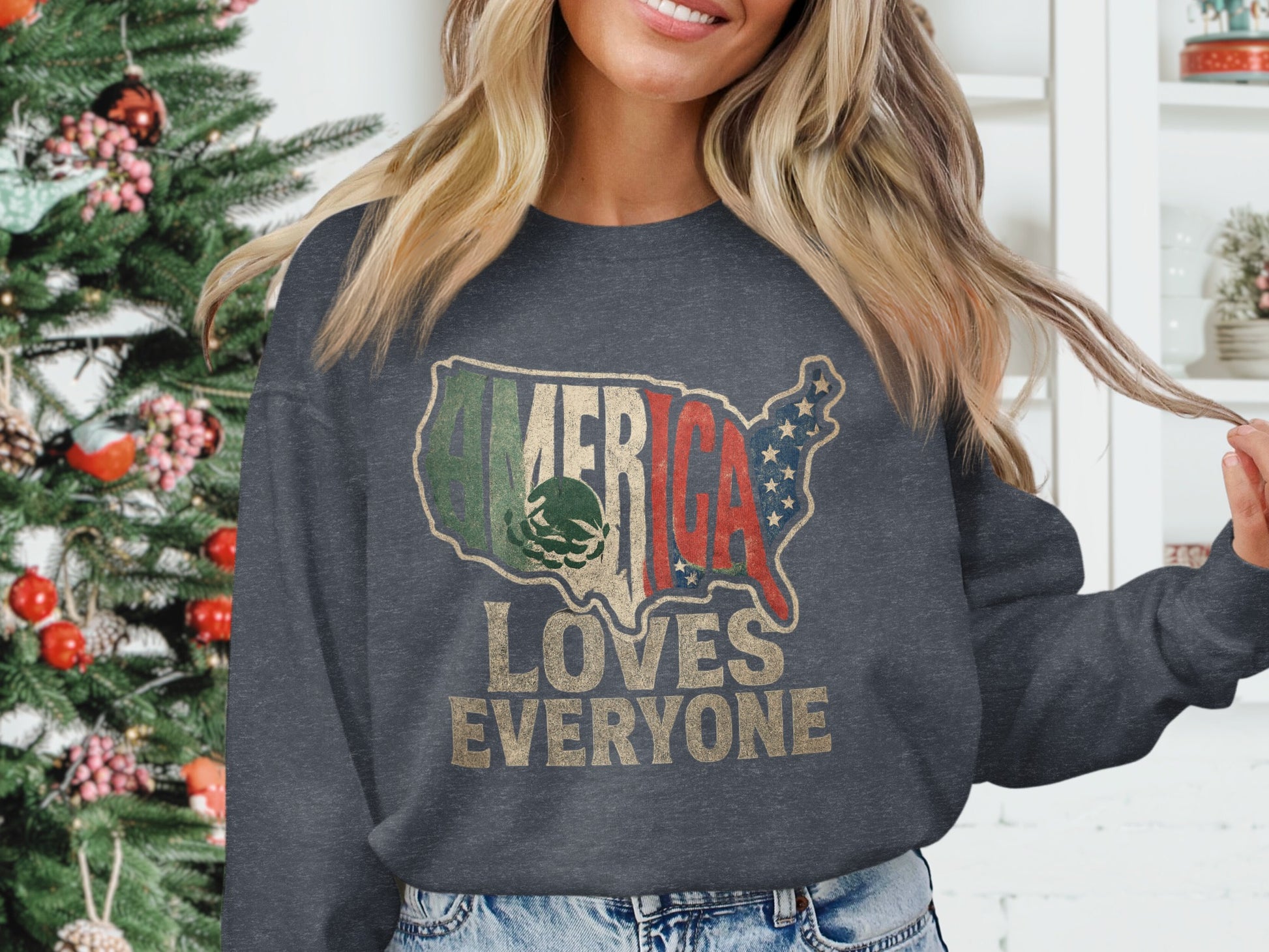 America Loves Everyone Graphic Sweatshirt Product