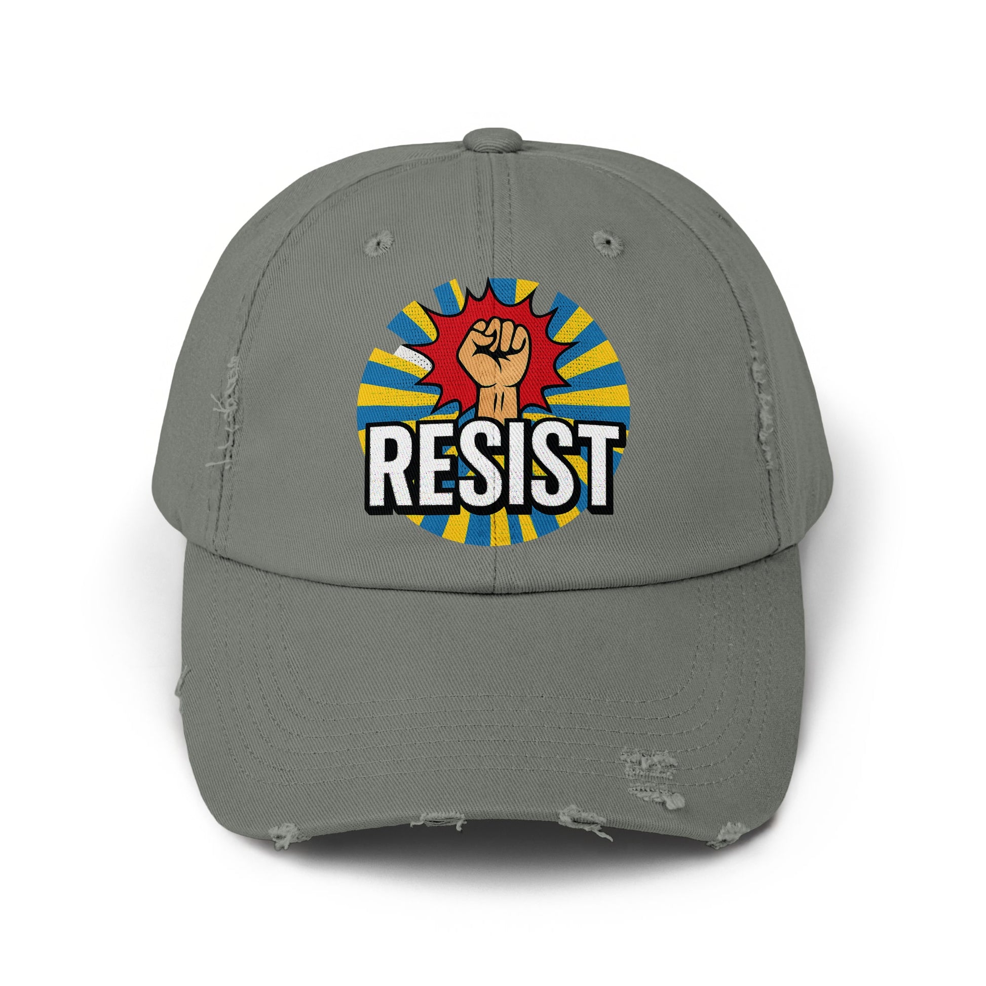 RESIST Fist Embroidered Distressed Dad Cap product type