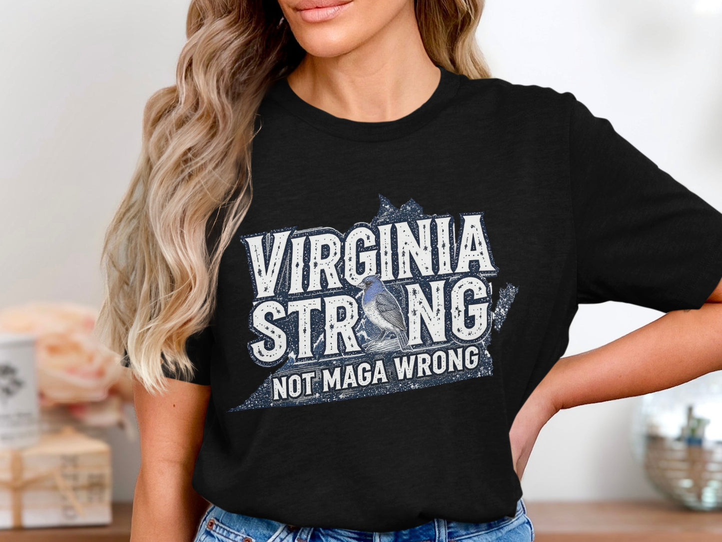 VIRGINIA STRONG NOT MAGA WRONG Graphic T-shirt product