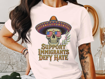 Support Immigrants Defy Hate Graphic T-shirt product