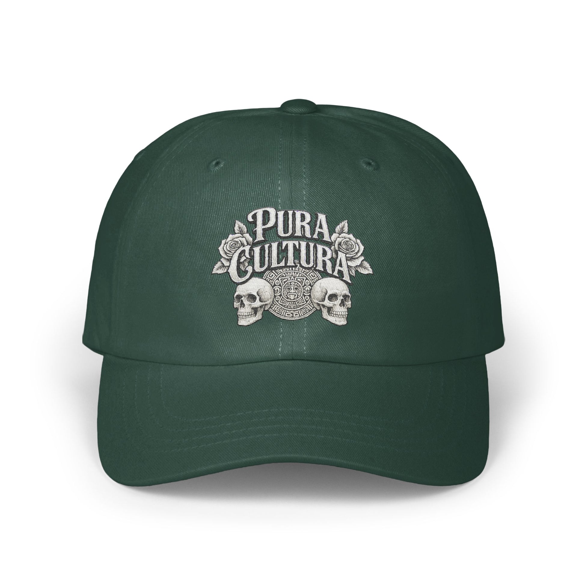 Pura Cultura Green Baseball Cap with Skull Design product