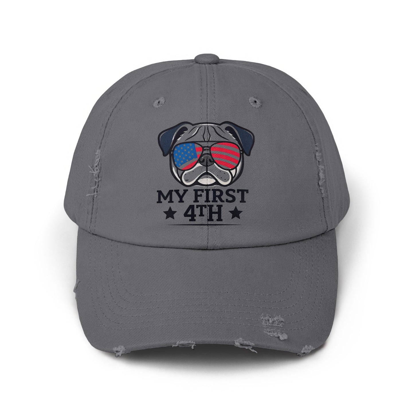 My First 4th Patriotic Pug Design Grey Hat product