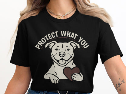 Protect What You Dog Graphic Black T-Shirt product type