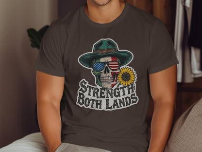 Strength Both Lands Skull Graphic T-Shirt product type