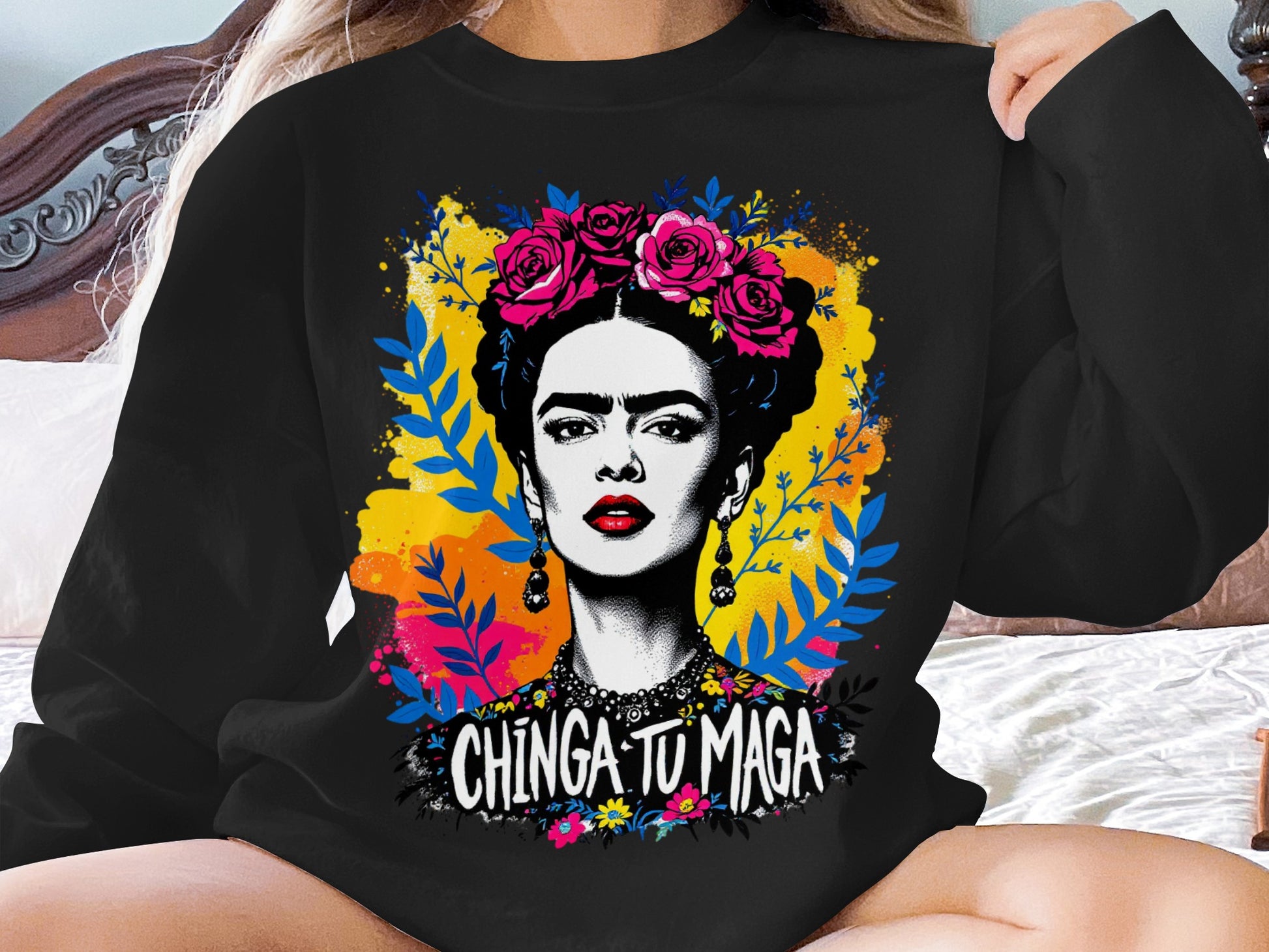 Colorful Artistic Chinga Tu Maga Long Sleeve product