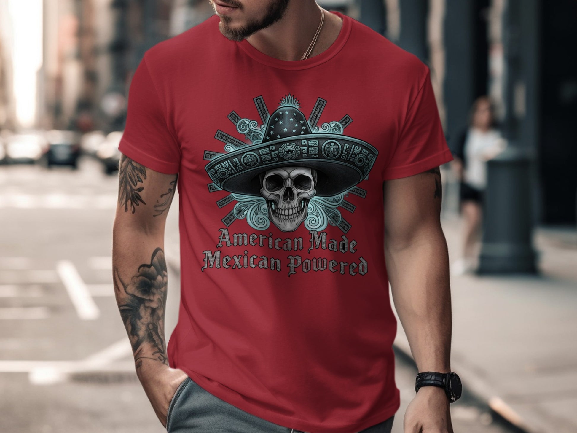 American Made Mexican Powered Graphic T-Shirt Product