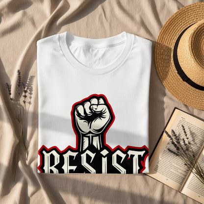 Empowering Fist Resist Graphic Design T-Shirt product