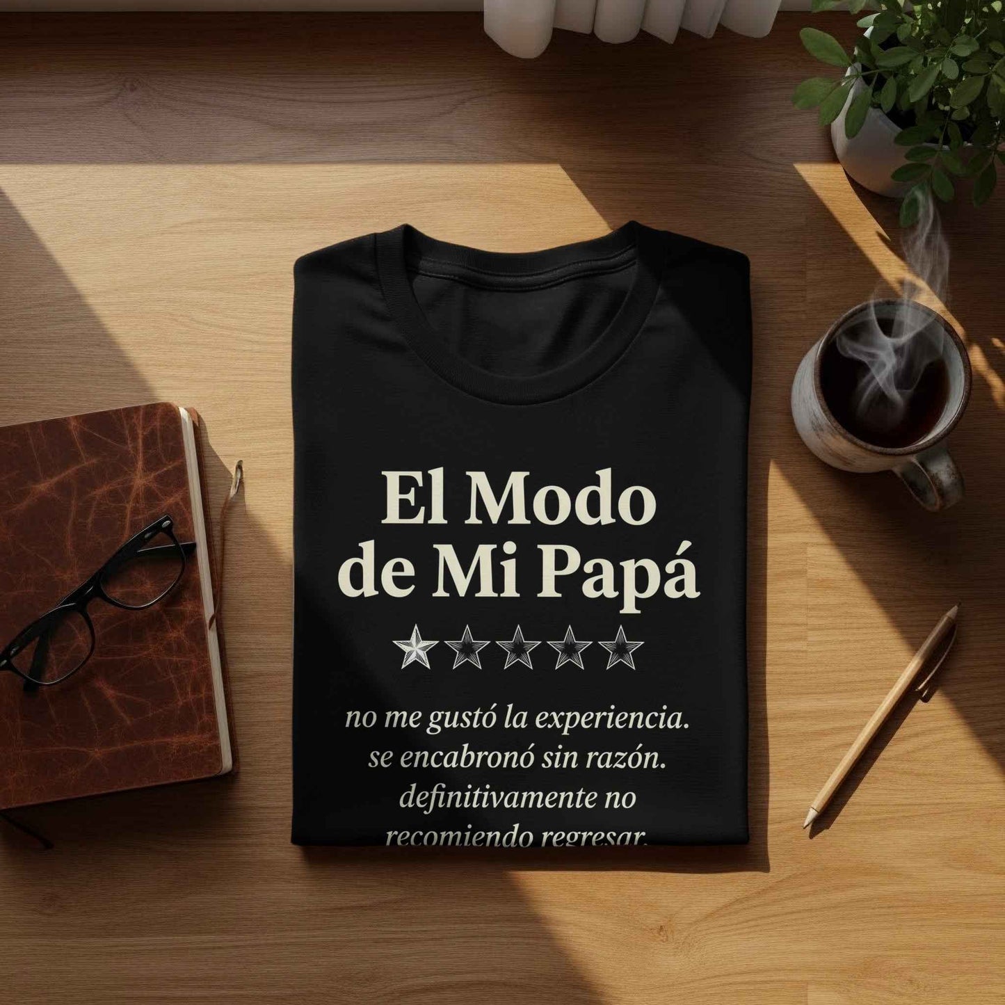 Funny Dad Mode T-Shirt | Dia De los Padres Gift El Modo de Mi Papá" Graphic Review T-Shirt