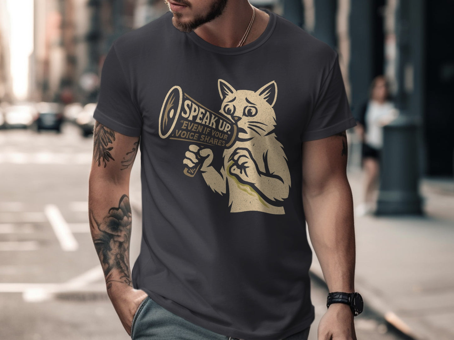 Speak Up Even If Your Voice Shakes Cat T-Shirt