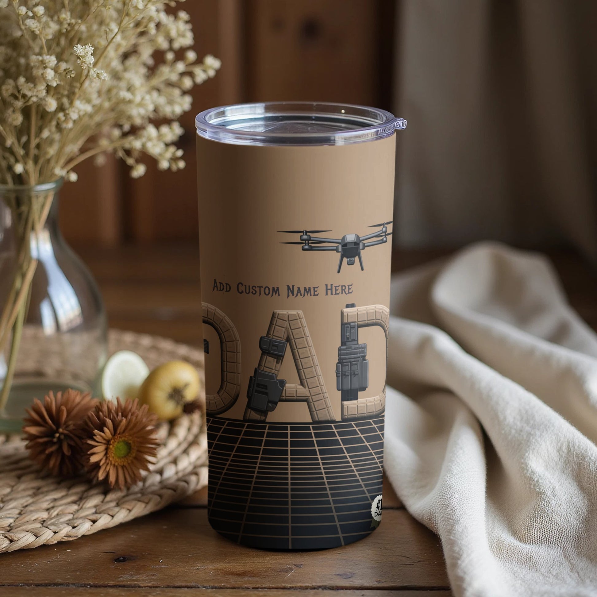 Personalized Dad Drone Photography Tumbler Cup product