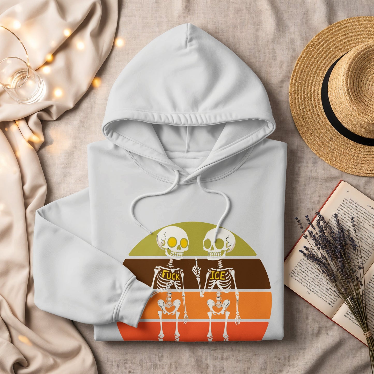 Dancing Skeletons Graphic Print Hoodie product